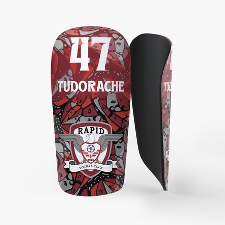 Apărători de fotbal FC Rapid personalizate cu text - Stone