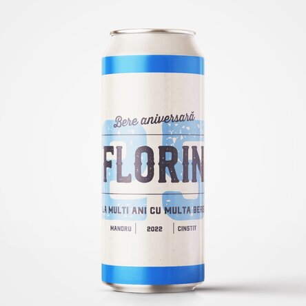 Bere la doză personalizată cu text - Aniversare Retro