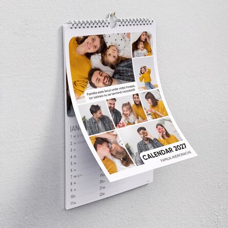 Calendar personalizat cu poze și mesaj