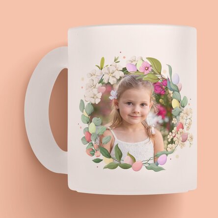 Cană mată personalizată cu nume și poză - Cute Easter