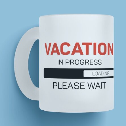 Cană sticlă mată personalizată cu text - Loading...