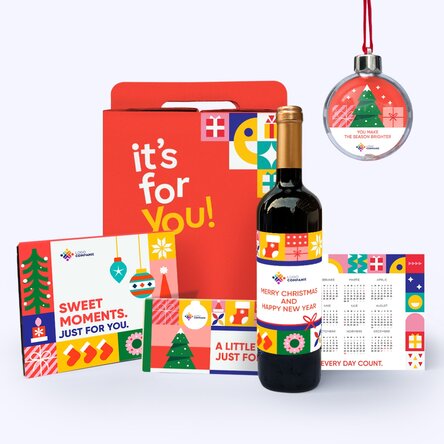 Cutie cadou - Christmas Joy cu produse personalizate cu logo-ul tău