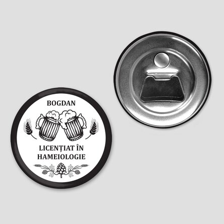 Desfăcător de sticle cu magnet personalizat cu mesaj  - Bere