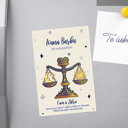 Magnet 10x15 cm personalizat cu text - Zodie