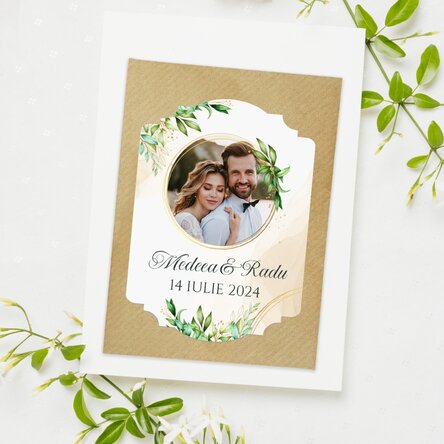 Mărturie plantabilă personalizată cu poză și text - Thank you!