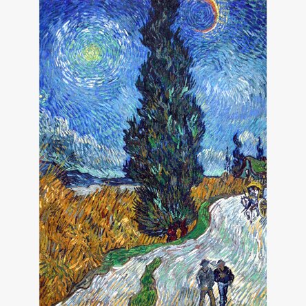 Poster Vincent van Gogh, Drum cu chiparoși și stea 1890