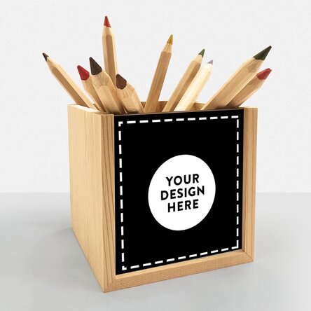 Suport pentru creioane personalizat cu o grafica ta