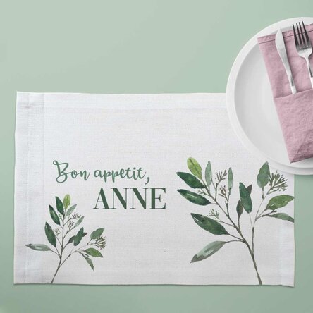 Suport pentru farfurie personalizat - Plante în acuarelă