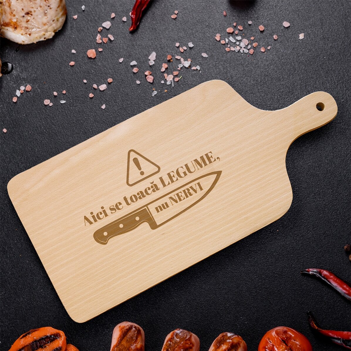 Tocător din lemn - Legume, nu nervi