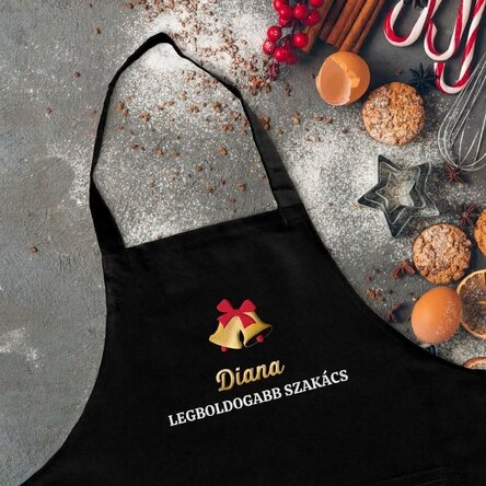 Személyre szabott kötény szöveggel - Merriest Chef