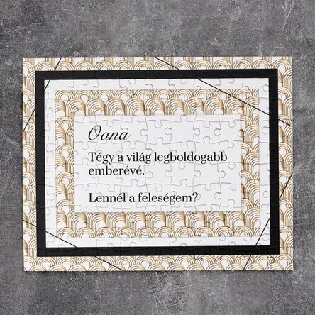 Személyre szabott puzzle szöveggel 24x19 cm - Rejtett üzenet