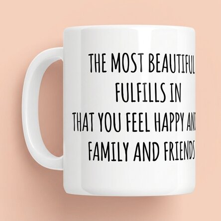 Personalised mug with text - Message for friends
