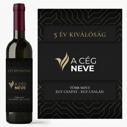 Személyre szabott bor logóval és szöveggel