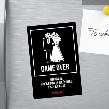 Személyre szabott 10x15 cm-es mágnes - Game over