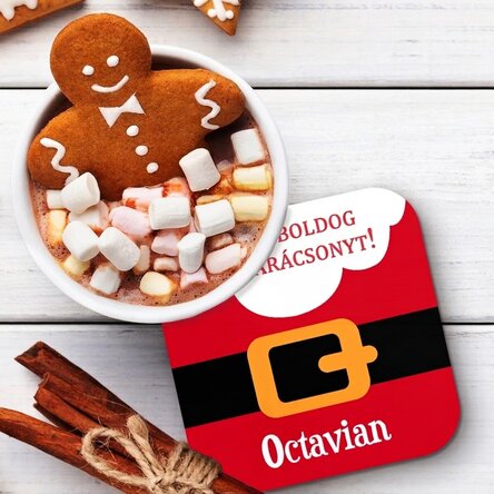 Személyre szabott üvegtartó szöveggel - Ho, ho, ho