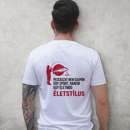 Személyre szabott sportos póló hátsó felirattal - Horgászat