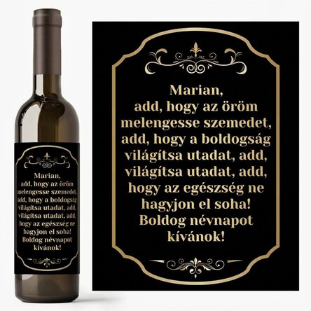 Személyre szabott bor üzenettel