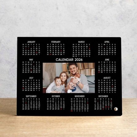 Personalised desk frames with calendar