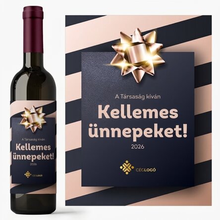 Személyre szabott bor logóval és szöveggel - Ünnepi ajándék