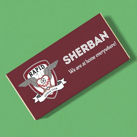 FC Rapid chocolate personalised with name and text
