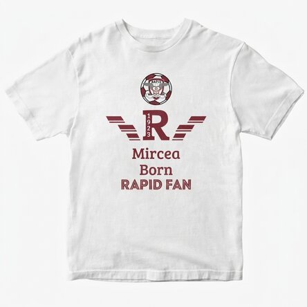 FC Rapid 1923 customised cotton T-shirt with text - Born Rapidist
