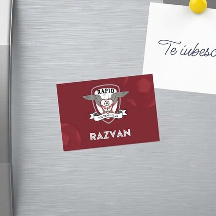 Magnet FC Rapid 10x7 cm personalised with name