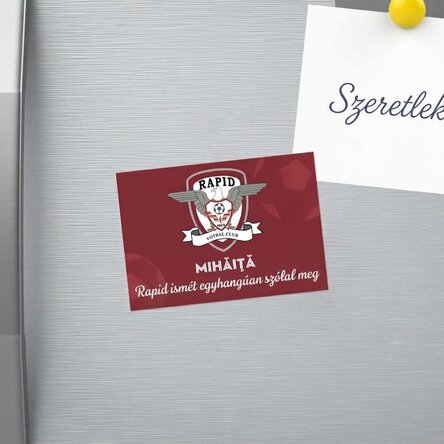 FC Rapid mágnes 10x7 cm, névvel és üzenettel személyre szabva