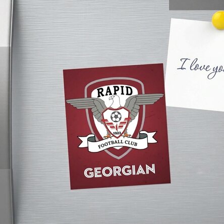 Magnet FC Rapid 10x12 cm personalised with name