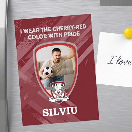 FC Rapid magnet 13x18cm personalised with photo and message