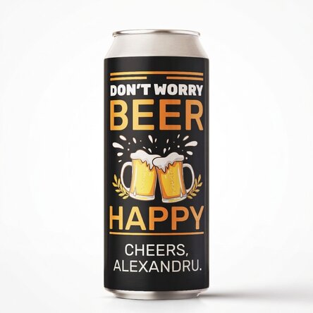 Personalised beer can with text - Cheers to you