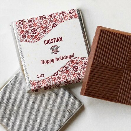 FC Rapid mini chocolate bar personalised with text - Winter holidays