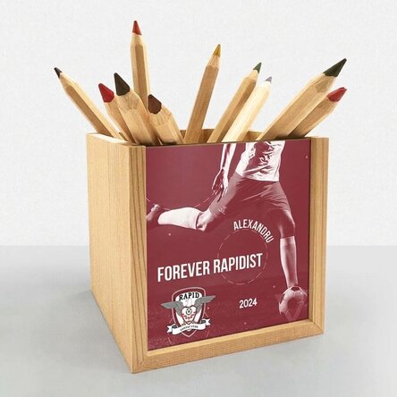 FC Rapid pencil holder personalised with text - Player