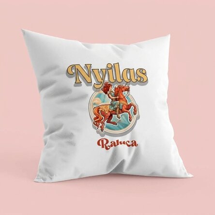 Személyre szabott párna névvel és állatöv jelével - Nyilas