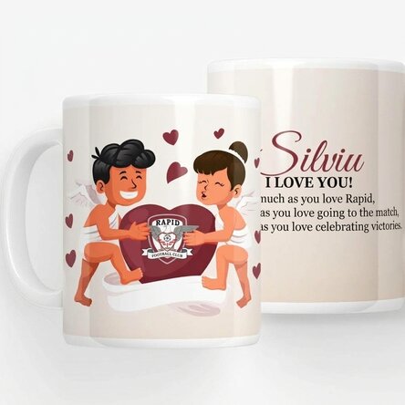 FC Rapid mug personalised with text - Valentine's Day