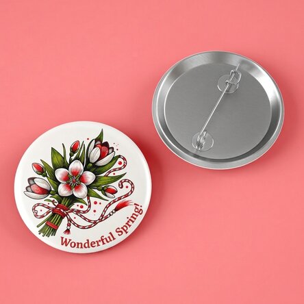 Personalised badge with text