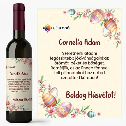 Személyre szabott bor logóval és üzenettel - Húsvéti tojások