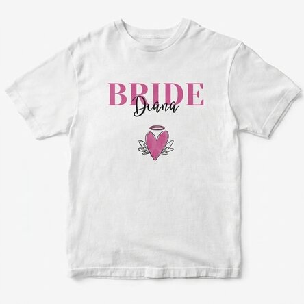 Custom cotton T-shirt with text - Wedding