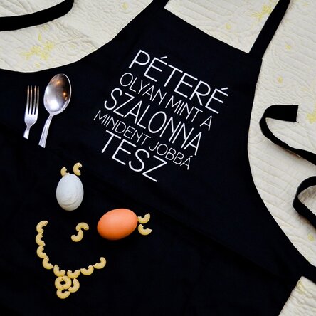 Személyre szabott szalonnás kötény