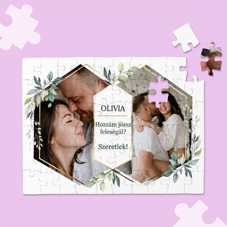 Személyre szabott puzzle 2 fotóval és üzenettel - Különleges pillanatok