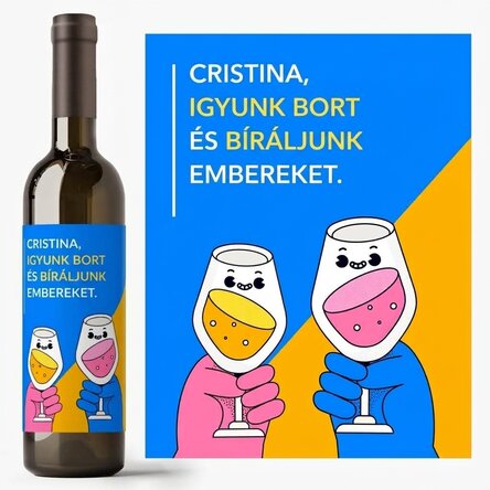 Személyre szabott bor szöveggel - bor