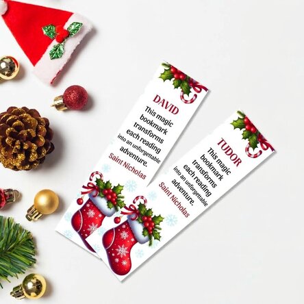 Personalised bookmark with text - With love, Father Christmas