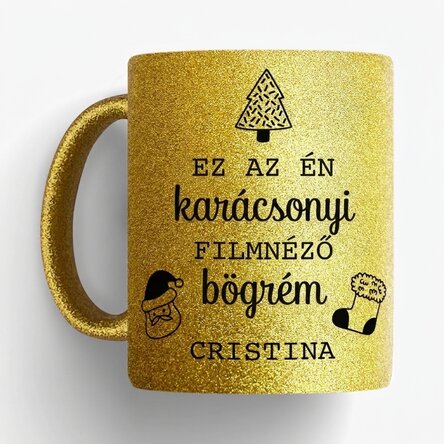 Személyre szabott bögre üzenettel - Karácsonyi film