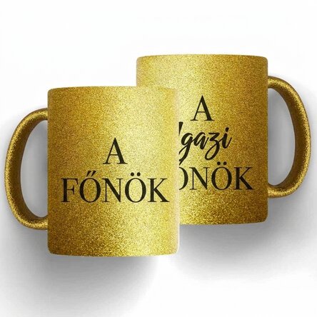 Személyre szabott bögrék pároknak üzenettel - A főnök és az igazi főnök