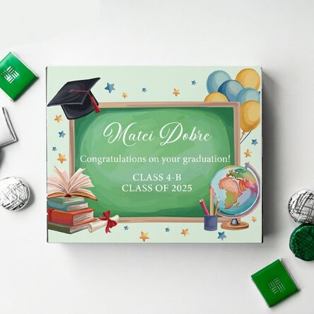 Personalised sweet box with text - Little graduates