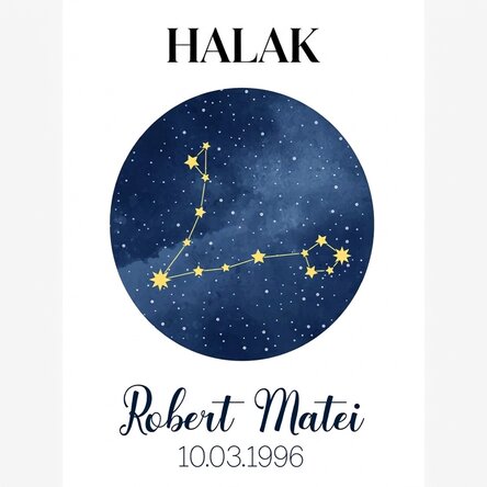 Személyre szabott poszter szöveggel - Halak csillagkép