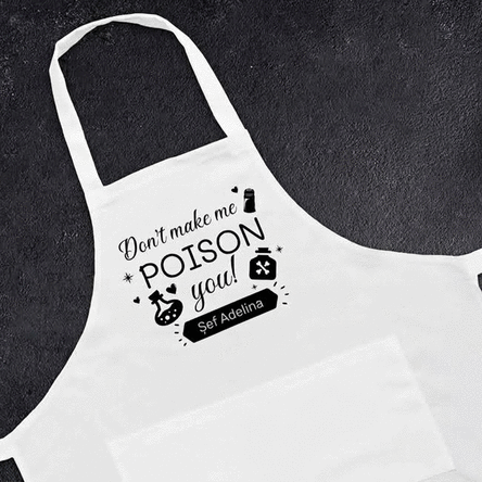 Personalised apron with message - Poison