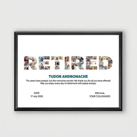 Personalised landscape canvas with 38 photos and text - Guesthouse