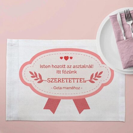 Személyre szabott táblatartó szöveggel - Love