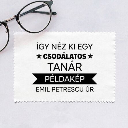Személyre szabott kendő képernyők/üvegek tisztításához – Így néz ki