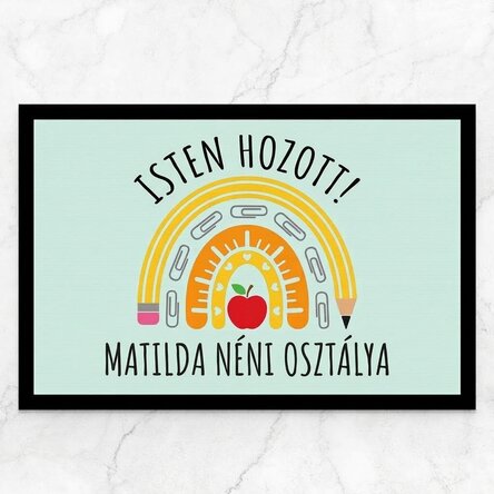 Személyre szabott bejárati szőnyeg szöveggel - Iskola